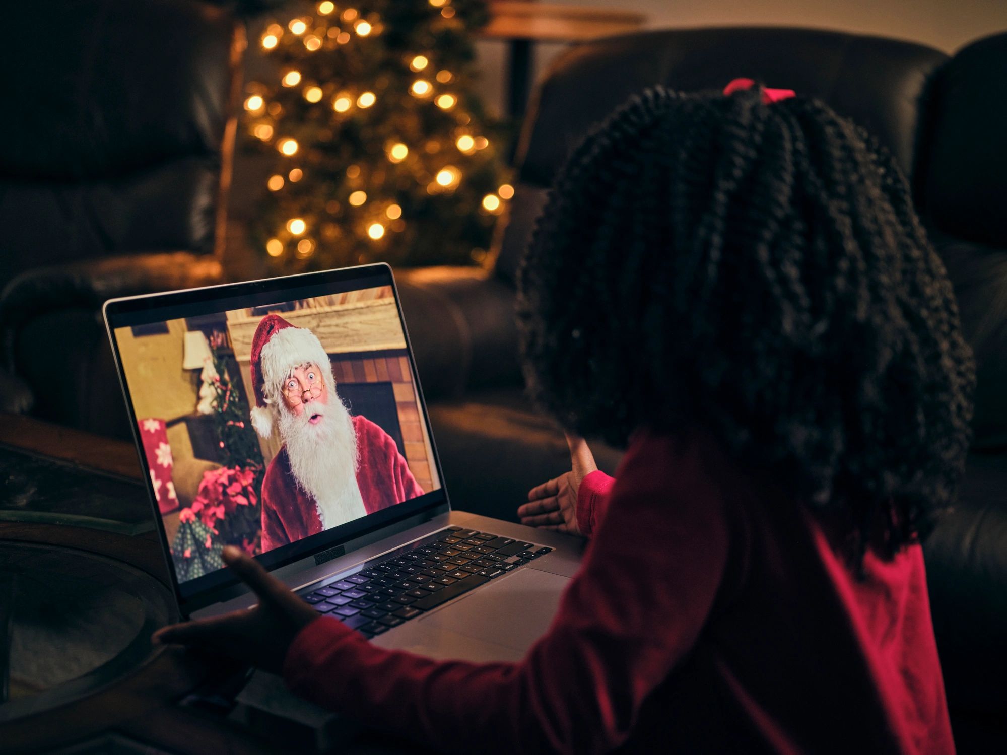 Santa video call with kids