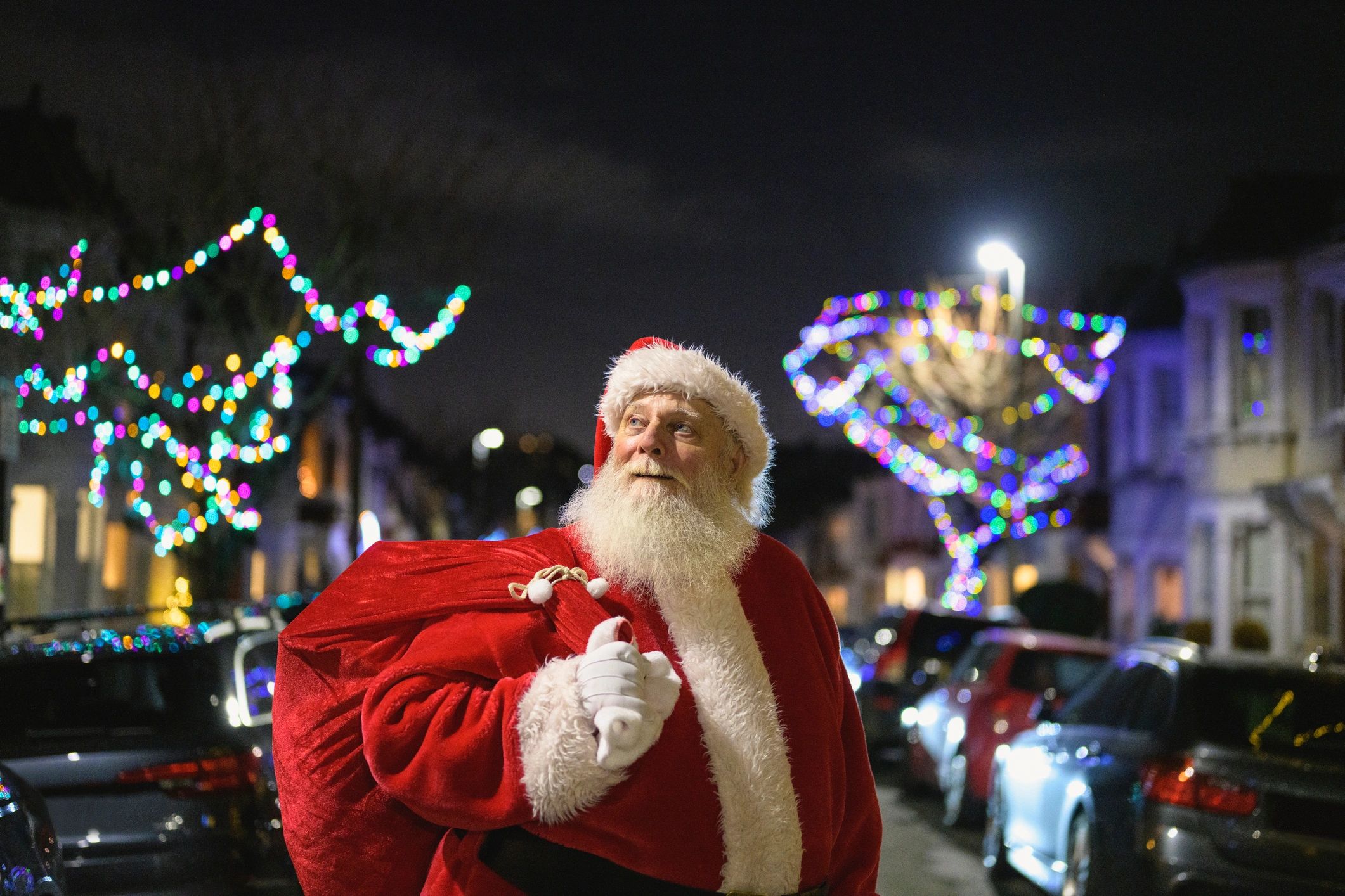 Santa at a company Christmas event