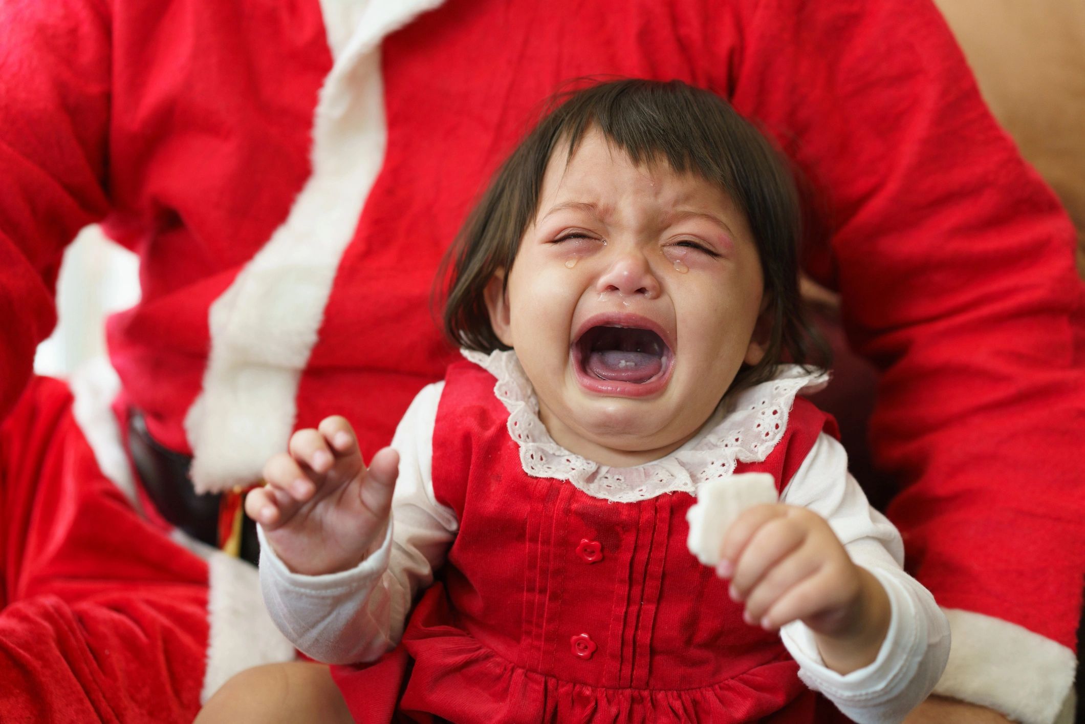 Santa with kids at a holiday event