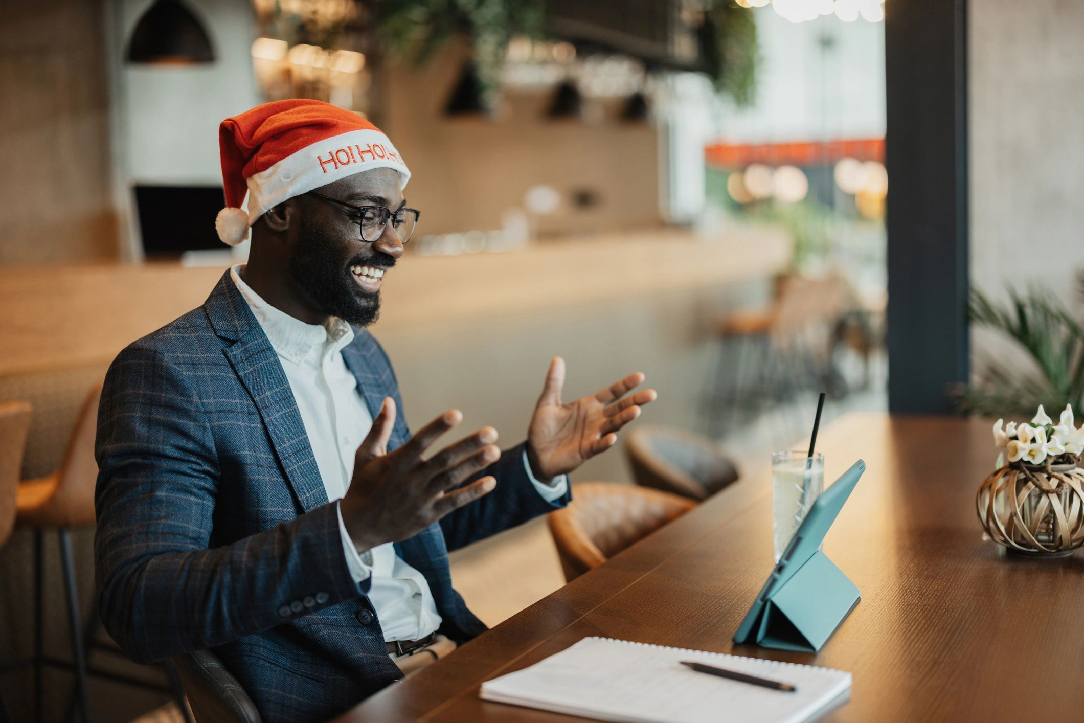 Santa Claus virtual meeting