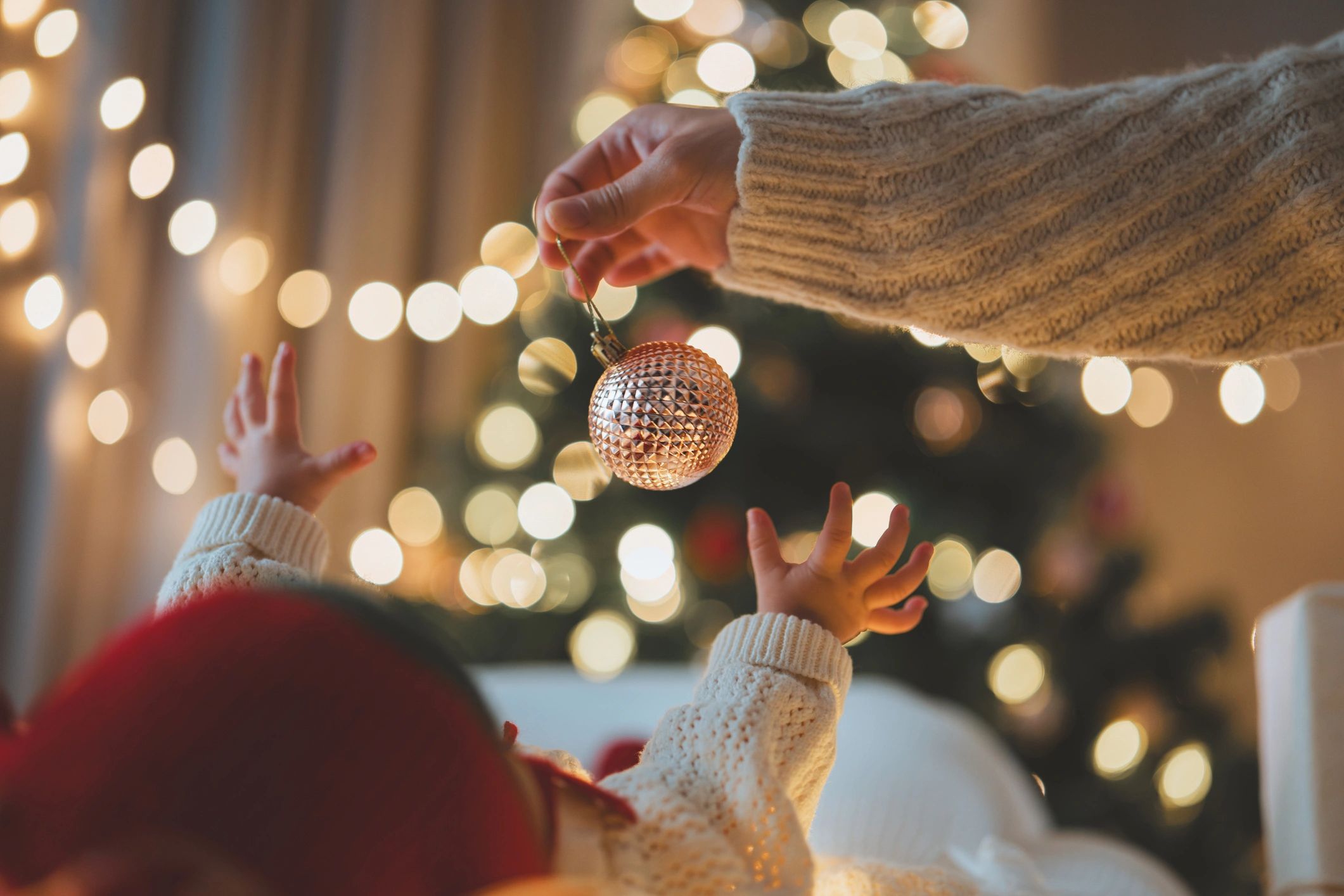 Santa at a festive family gathering