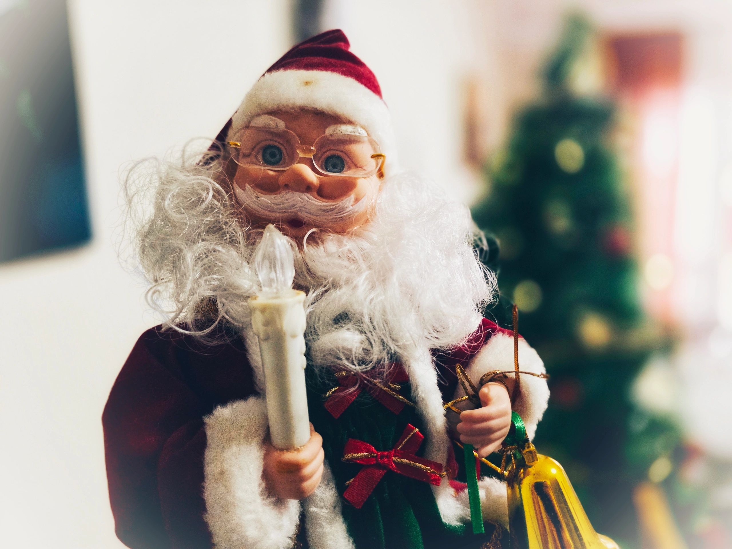 Santa at a corporate Christmas party